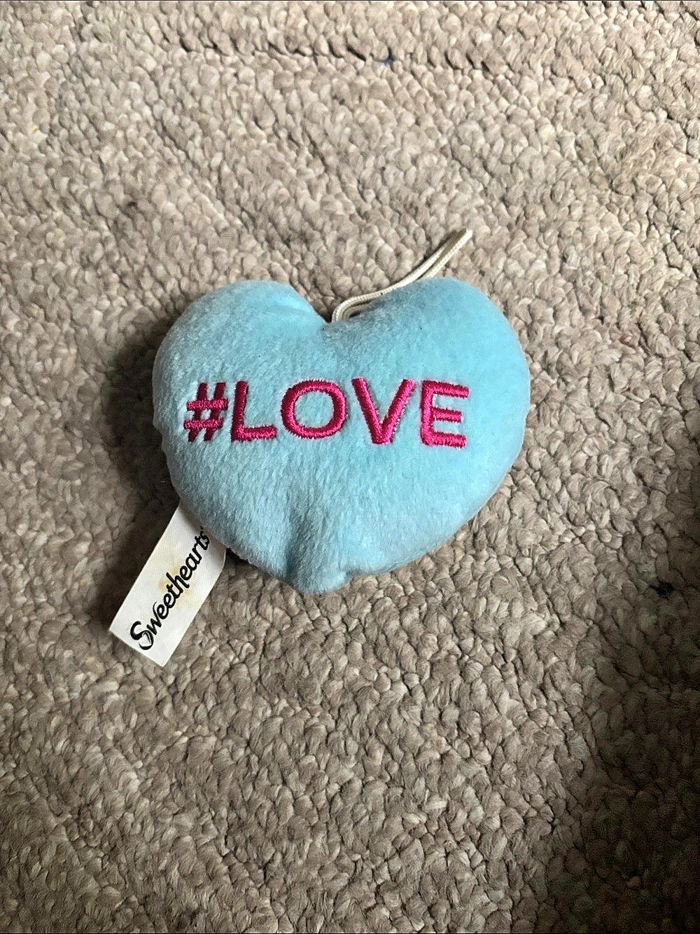 Sweethearts Conversation Heart Plush #LOVE Blue
